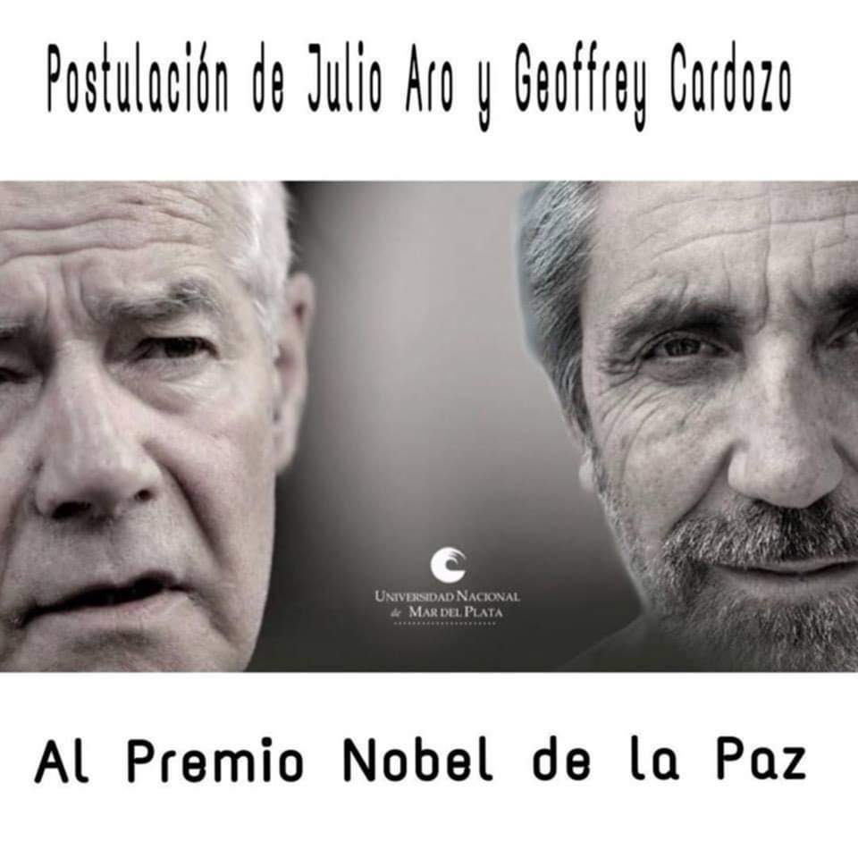 Postulación de Julio Aro y Geoffrey Cardozo al premio Nobel de la Paz 2020