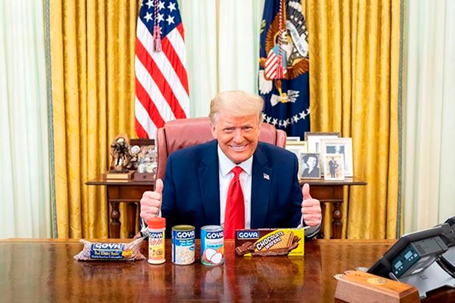 Trump publicita marca de productos alimenticios boicoteados por latinos