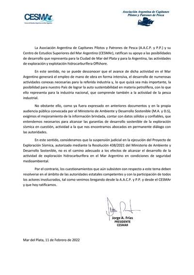 Gremio pesquero respaldó la explotación petrolera en el Mar Argentino 3 image001 1