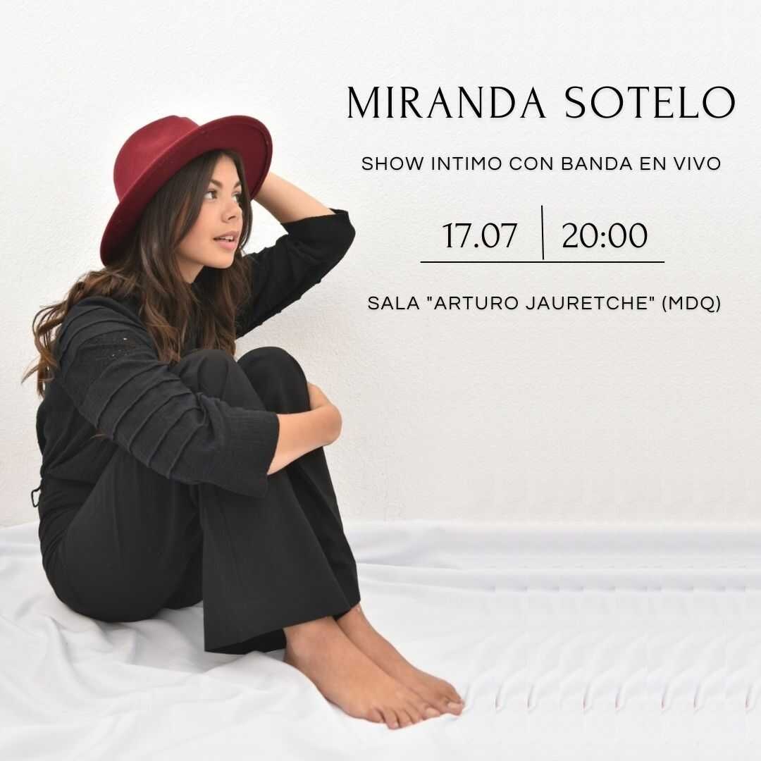 Miranda Sotelo presenta sus canciones en Mar del Plata