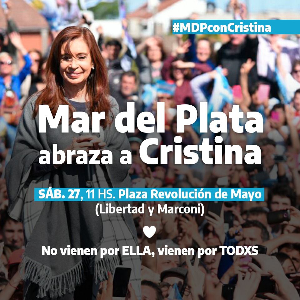 El FDT realiza en Mar del Plata un acto de respaldo a Cristina Kirchner