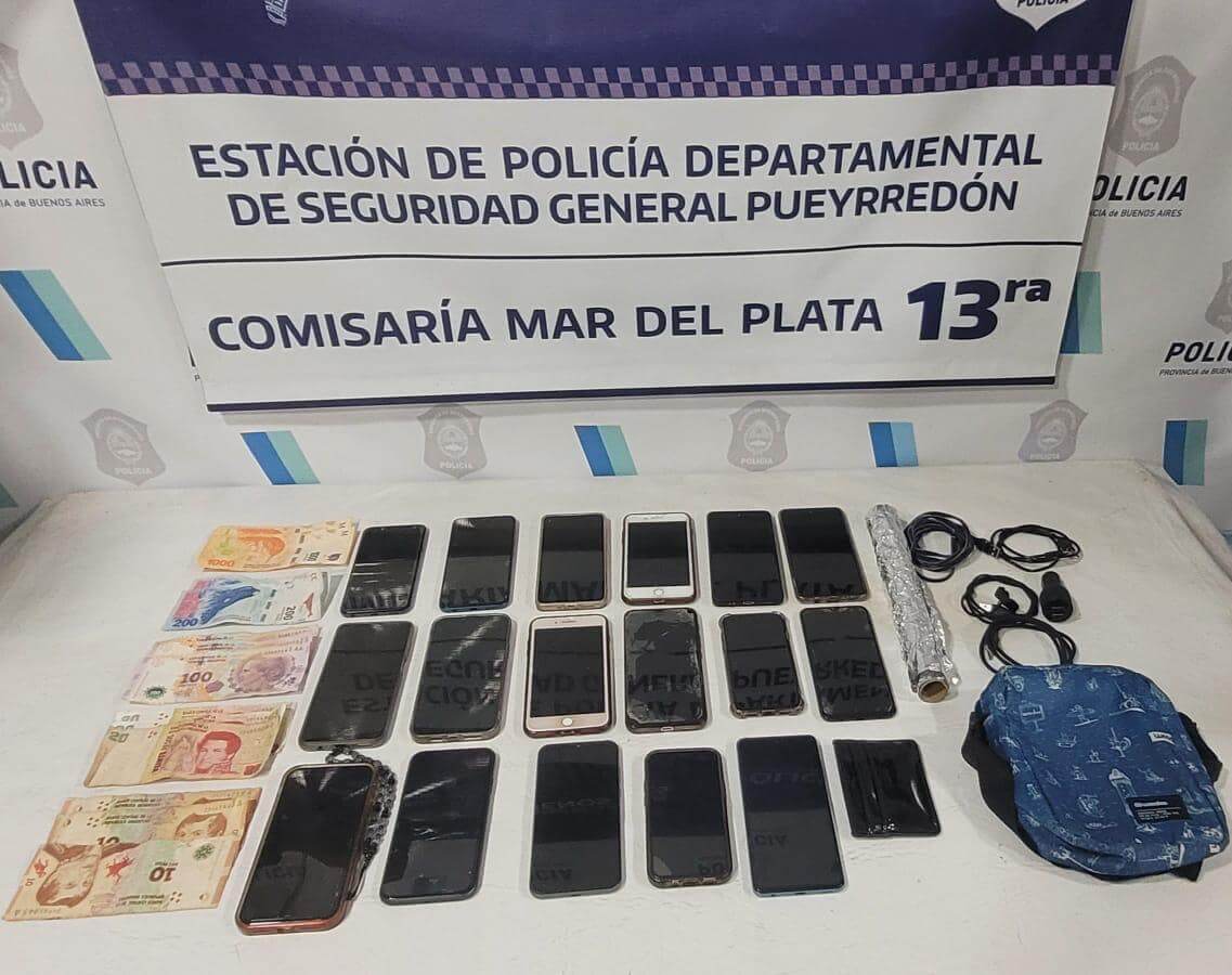 Delincuentes del conurbano detenidos por robar celulares en Mar del Plata