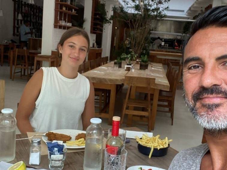 Fabián Cubero se reencontró con su hija mayor en Mar del Plata