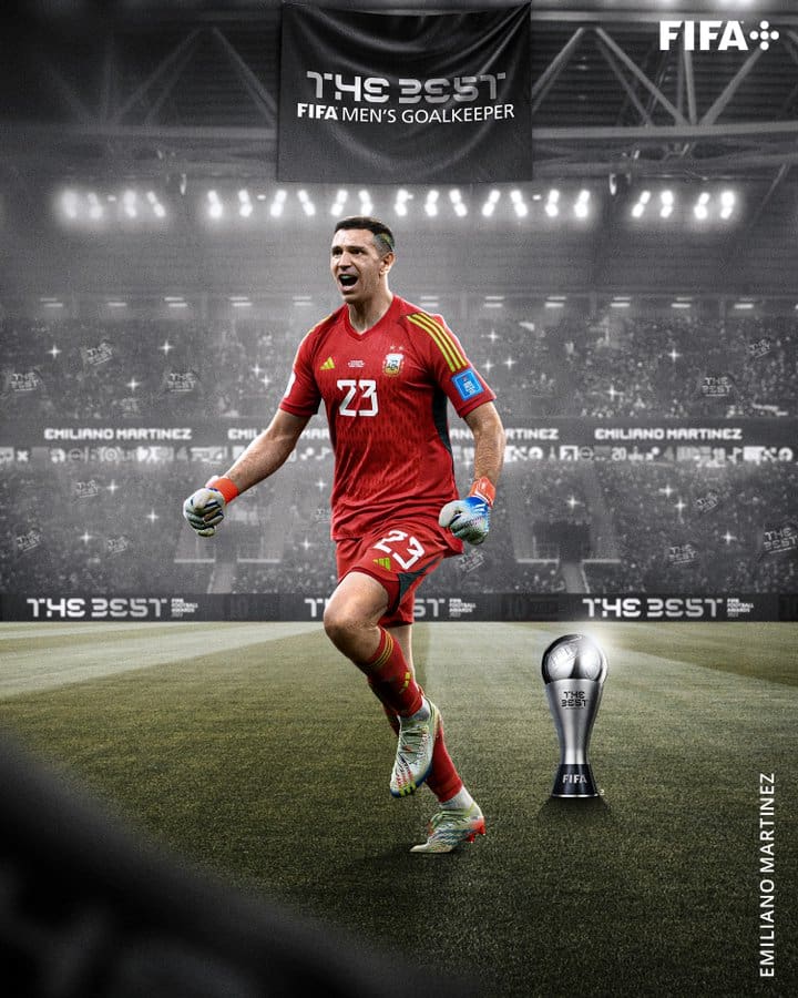 "The Best": Dibu Martínez nos hizo emocionar a todos al consagrarse como mejor arquero del mundo 3 emiliano martinez premio the best