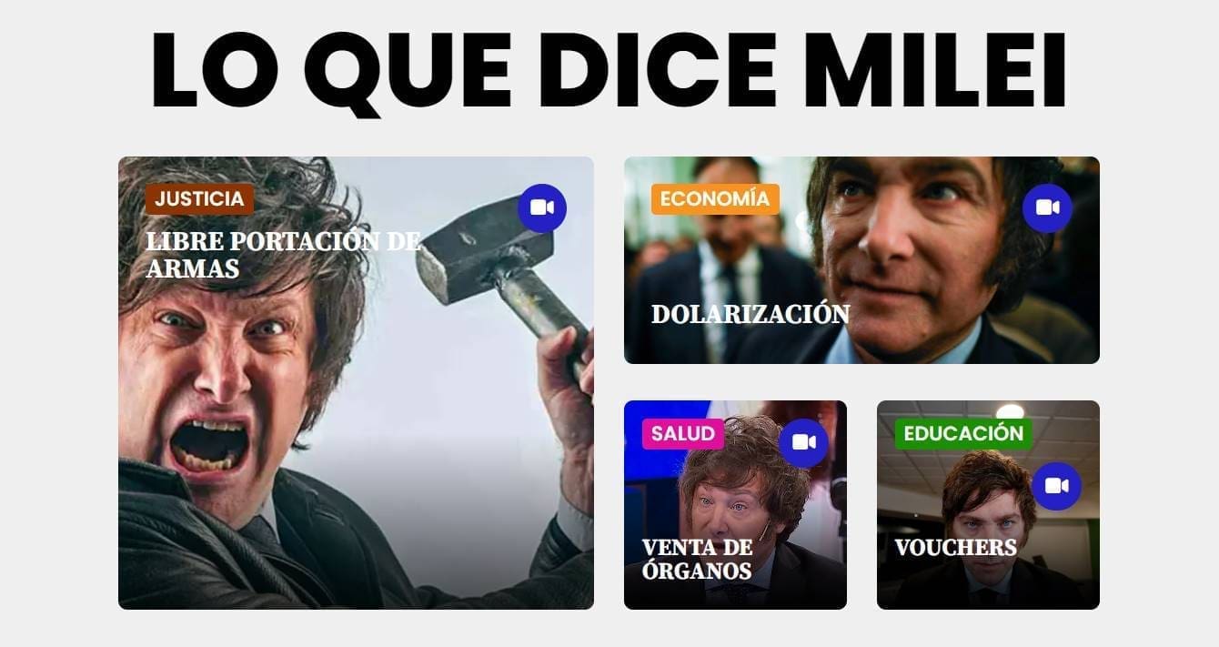 lo que dice Milei