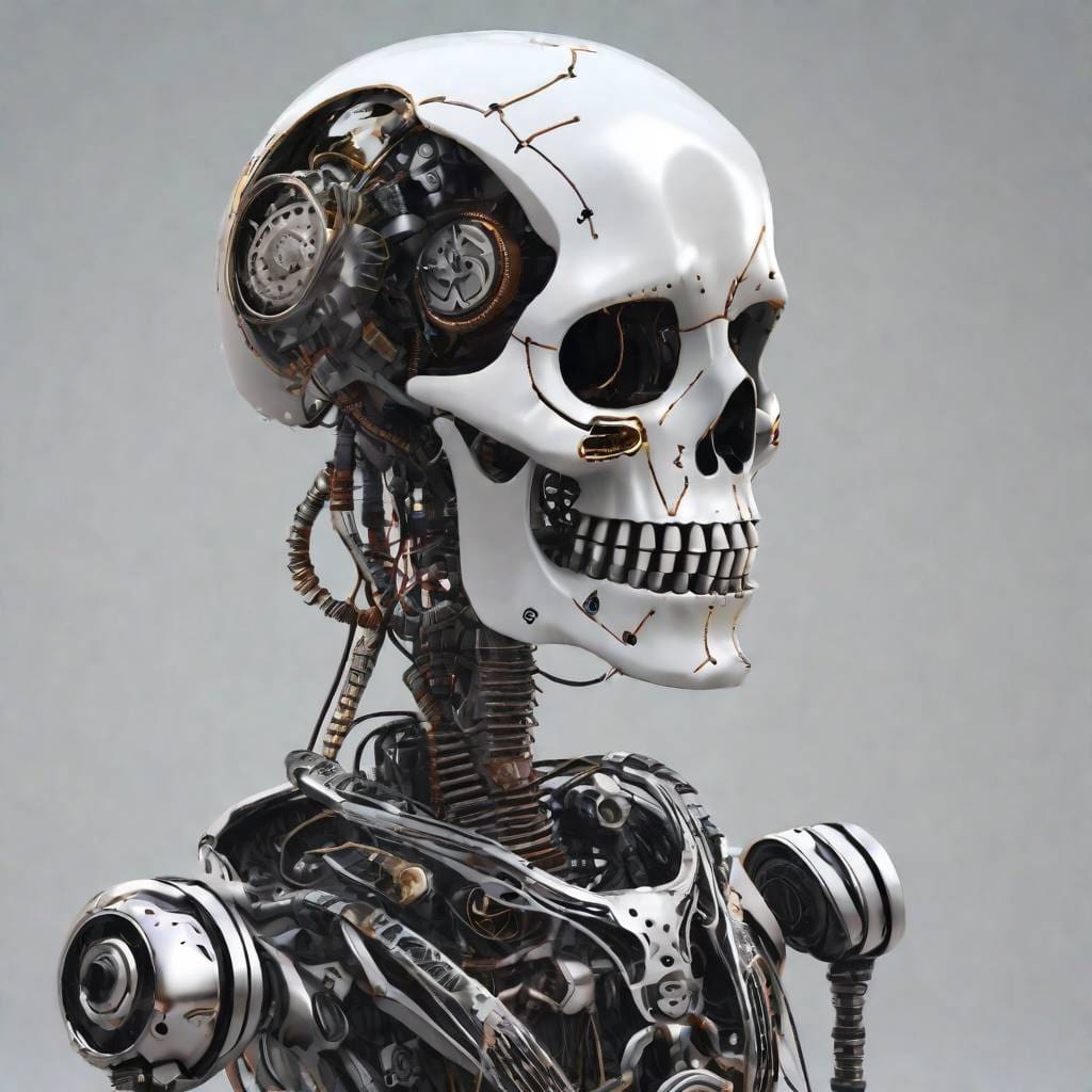 un robot hermoso calavera 1