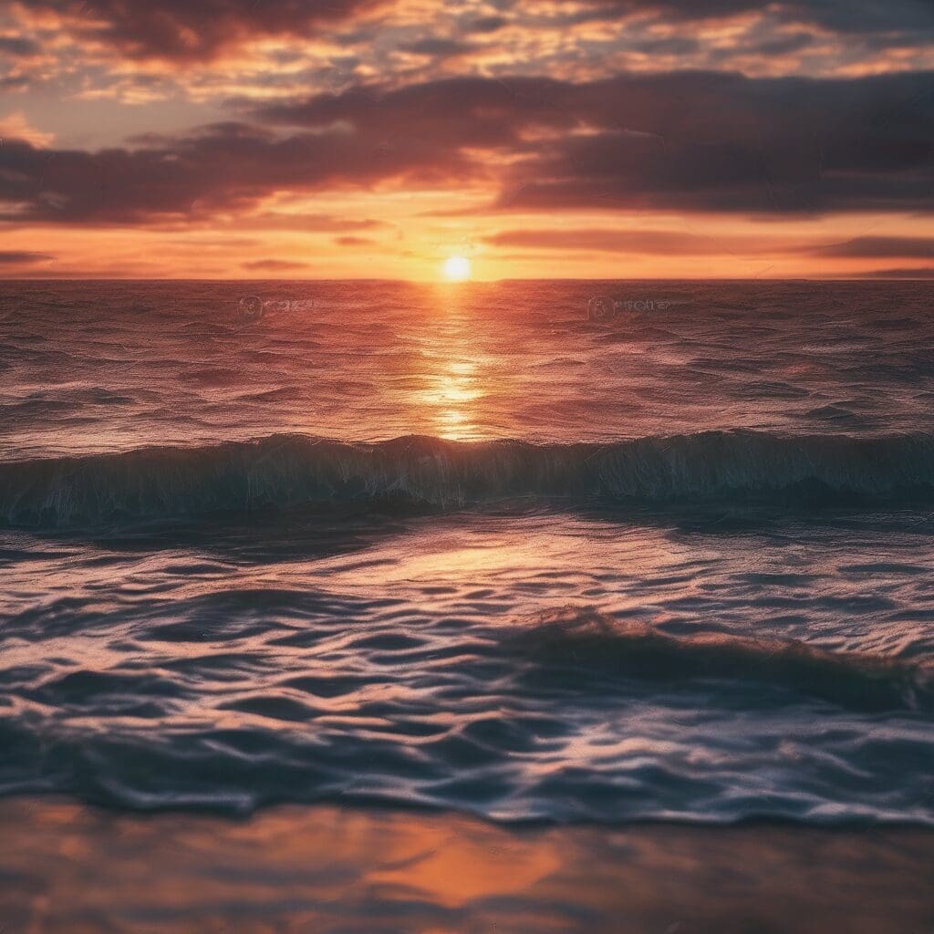 atardecer en el mar 1
