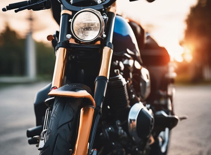 plano corto de una moto desde atras