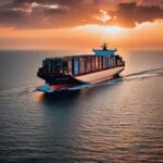barco_portacontenedores_en_el_mar_con_un_atardecer_de_fondo_png