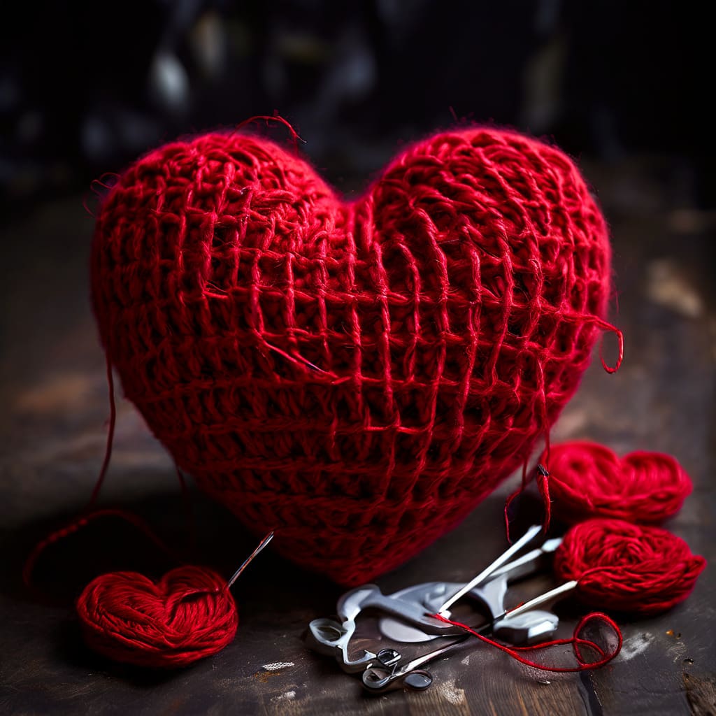 agujas tejiendo un corazon de lana png 2 1
