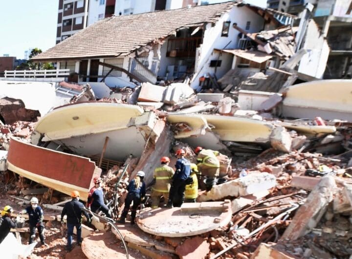 Gesell derrumbe bomberos