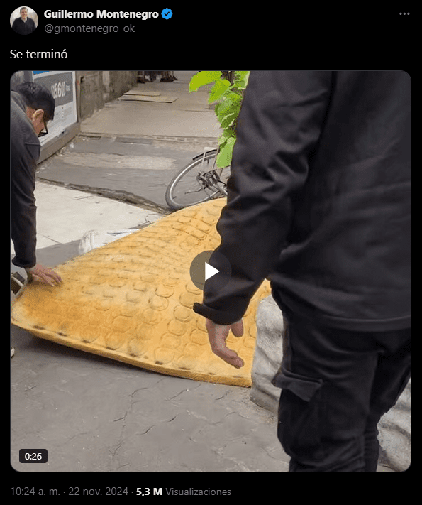 Montenegro tras el video del desalojo en la calle: "Mi Trabajo es Defender a los Marplatenses" 3 Captura de pantalla 2024 11 23 083650