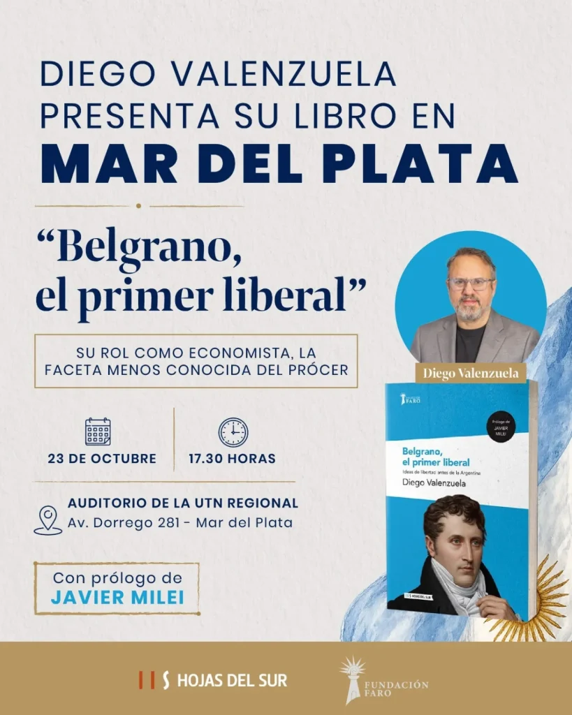 Diego Valenzuela presenta en Mar del Plata su libro “Belgrano, el primer liberal” 3 WhatsApp Image 2026 10 21 at 9.21.44 AM editado